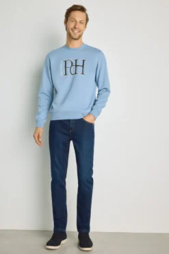 Sudadera cuello redondo con logo