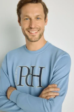 Sudadera cuello redondo con logo