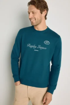 Sudadera cuello redondo con logo