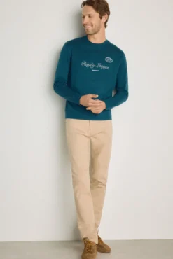 Sudadera cuello redondo con logo