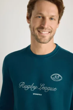 Sudadera cuello redondo con logo