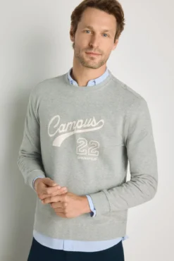 Sudadera cuello redondo con logo