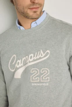 Sudadera cuello redondo con logo