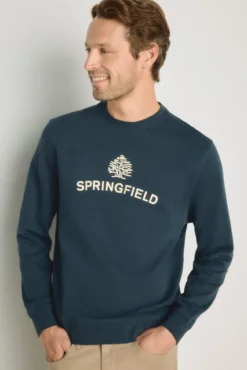 Sudadera cuello redondo con logo