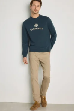 Sudadera cuello redondo con logo