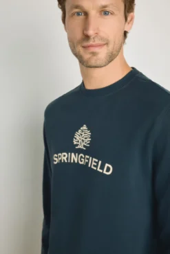Sudadera cuello redondo con logo