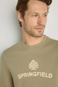 Sudadera cuello redondo con logo