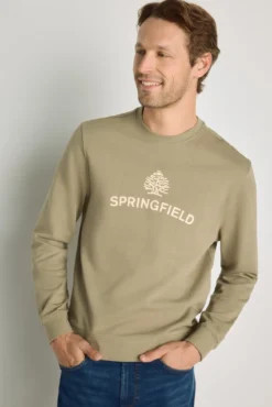 Sudadera cuello redondo con logo
