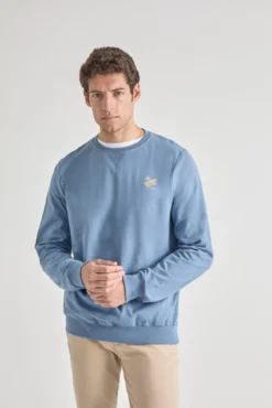 Sudadera de cuello redondo estampada