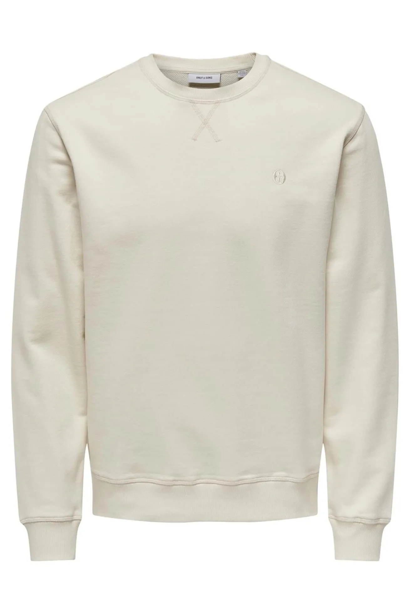 Sudadera de cuello redondo y print pequeño delantero regular fit