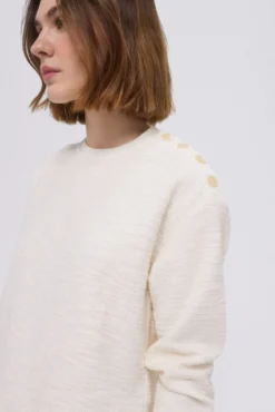 Sudadera lisa botones