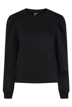 Sudadera lisa con fruncido
