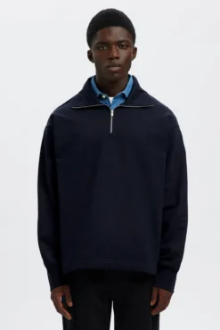 Sudadera media cremallera 100% algodón orgánico