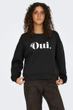 Sudadera texto frontal
