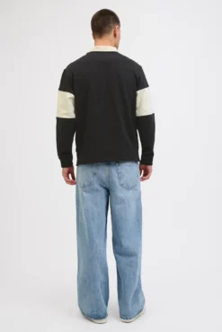 Sudadera tipo polo franja