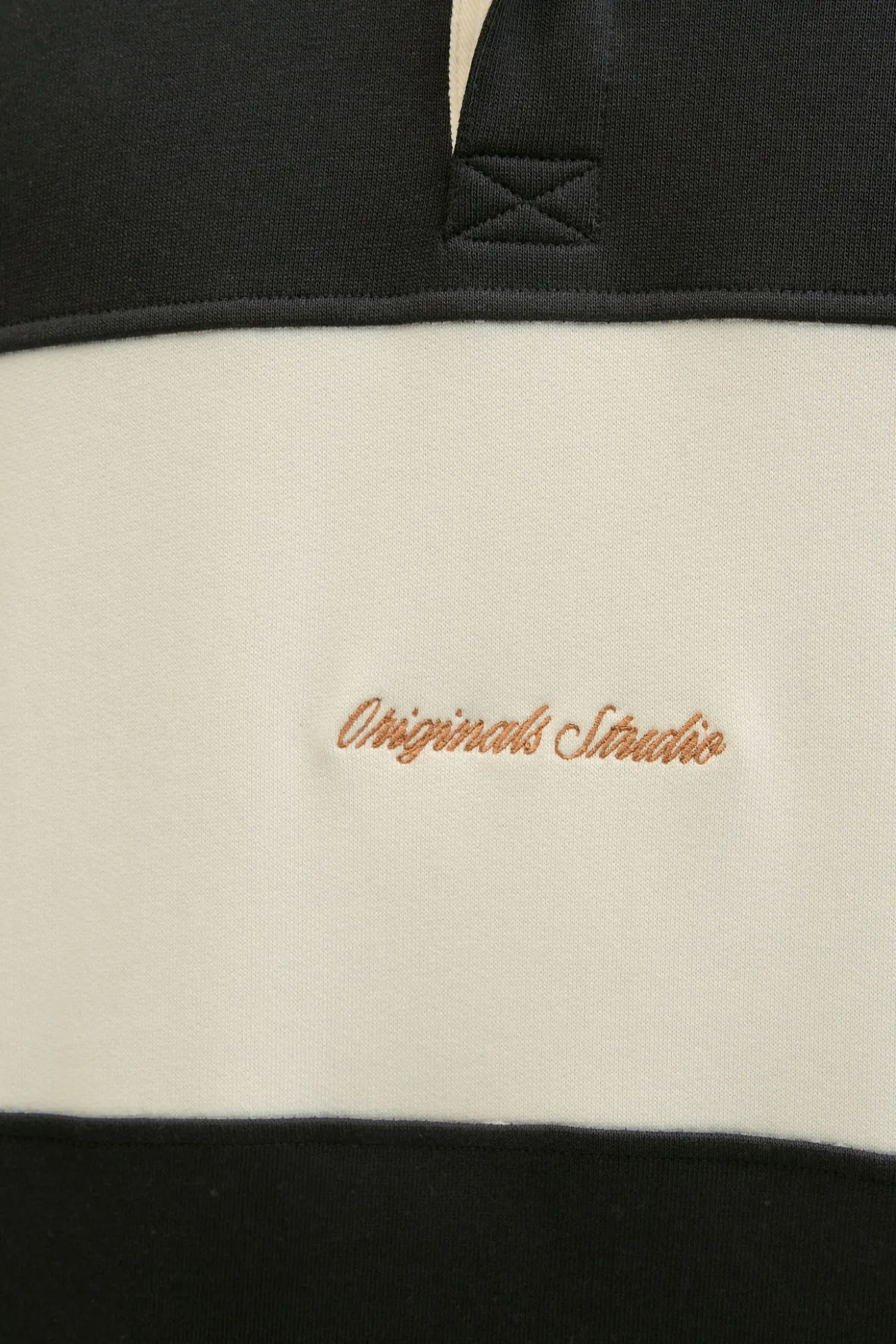 Sudadera tipo polo franja