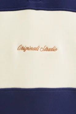 Sudadera tipo polo franja