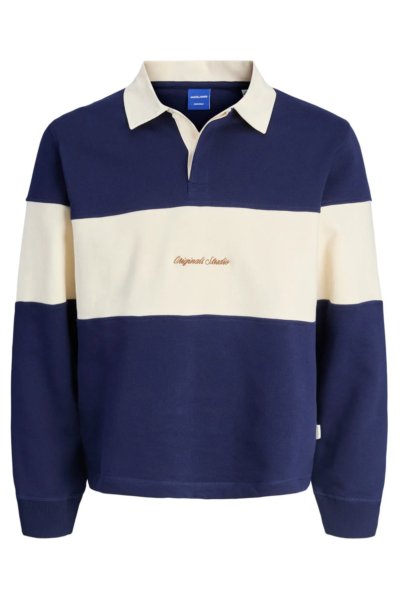 Sudadera tipo polo franja
