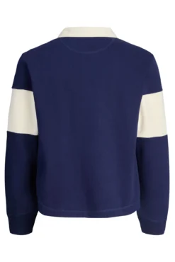 Sudadera tipo polo franja