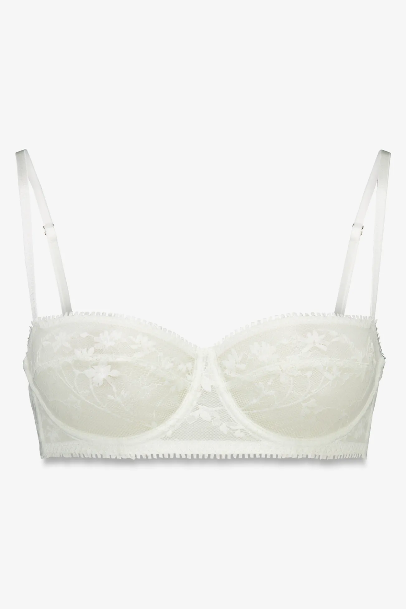 Sujetador balconette PRETTY encaje blanco