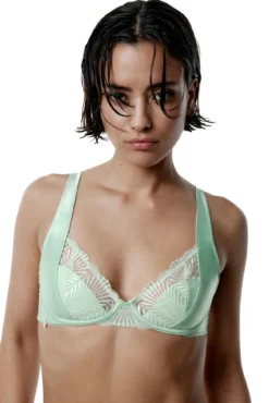 Sujetador bralette tul bordado y satén Dew