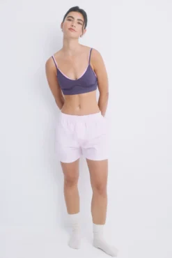 Sujetador crop seamless morado