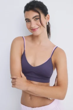 Sujetador crop seamless morado
