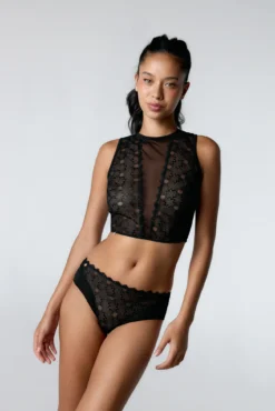 Sujetador Crop top Fawn Black