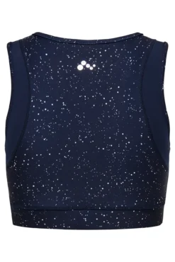 Sujetador deportivo con efecto metálico, color azul marino