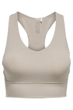 Sujetador deportivo de tirantes beige