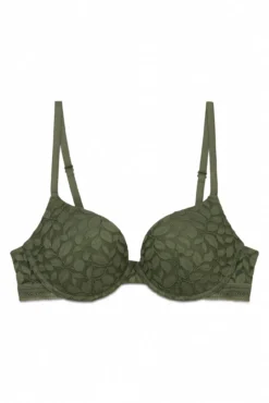 Sujetador GORGEOUS push up encaje kaki