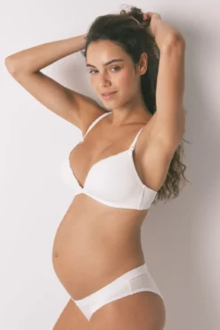 Sujetador 'maternity' CHARMING canalé blanco