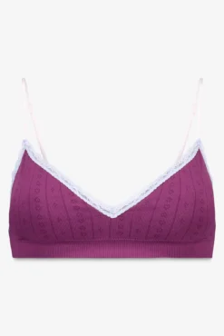 Sujetador seamless pointelle burgundy