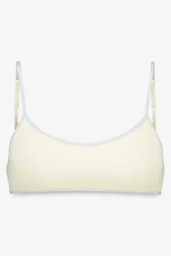 Sujetador top algodón copas extraíbles amarillo