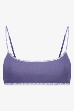 Sujetador top algodón copas extraíbles azul