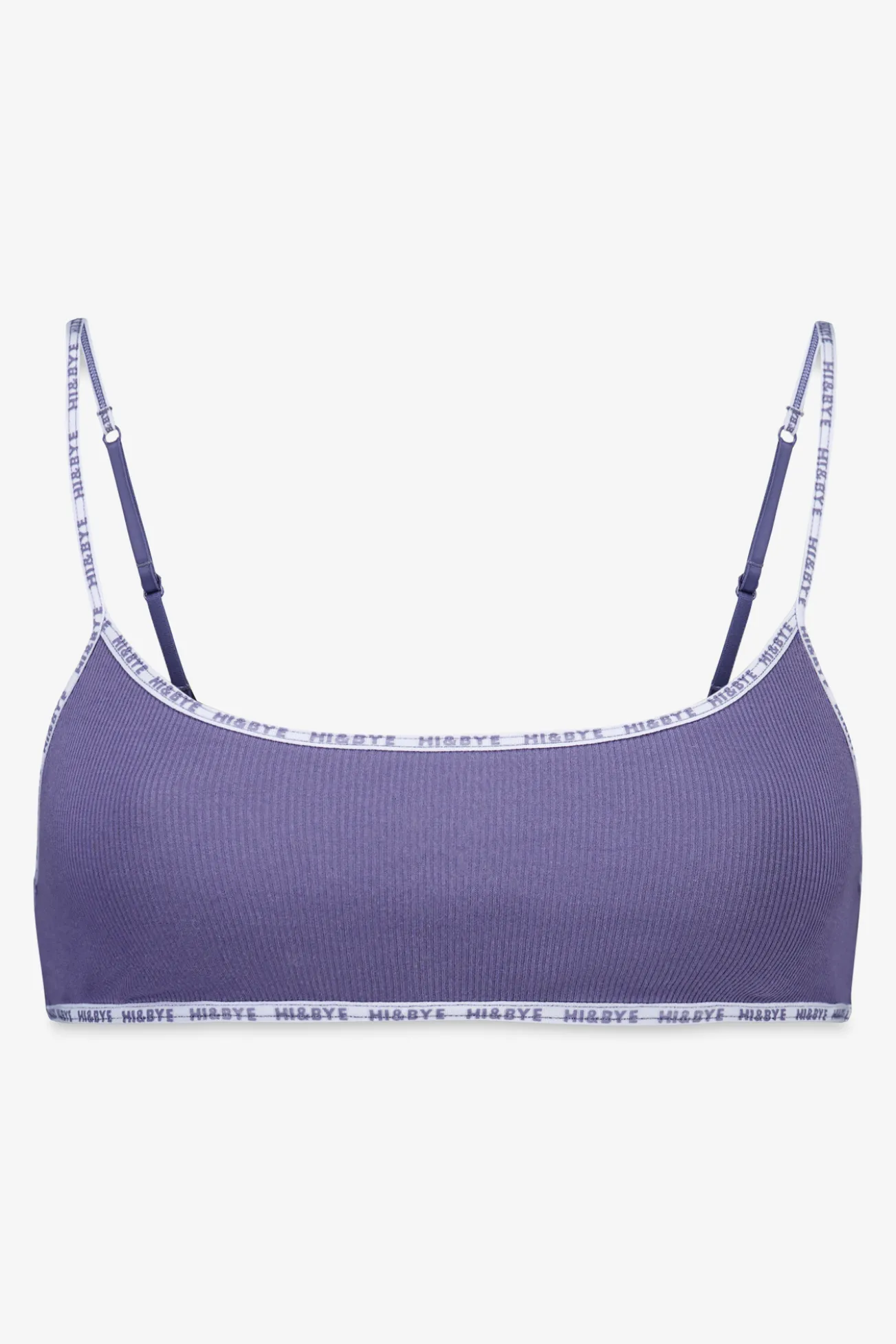 Sujetador top algodón copas extraíbles azul