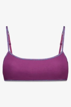 Sujetador top algodón copas extraíbles burgundy