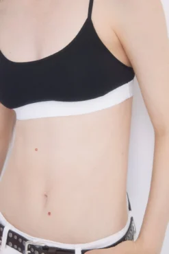 Sujetador top algodón negro