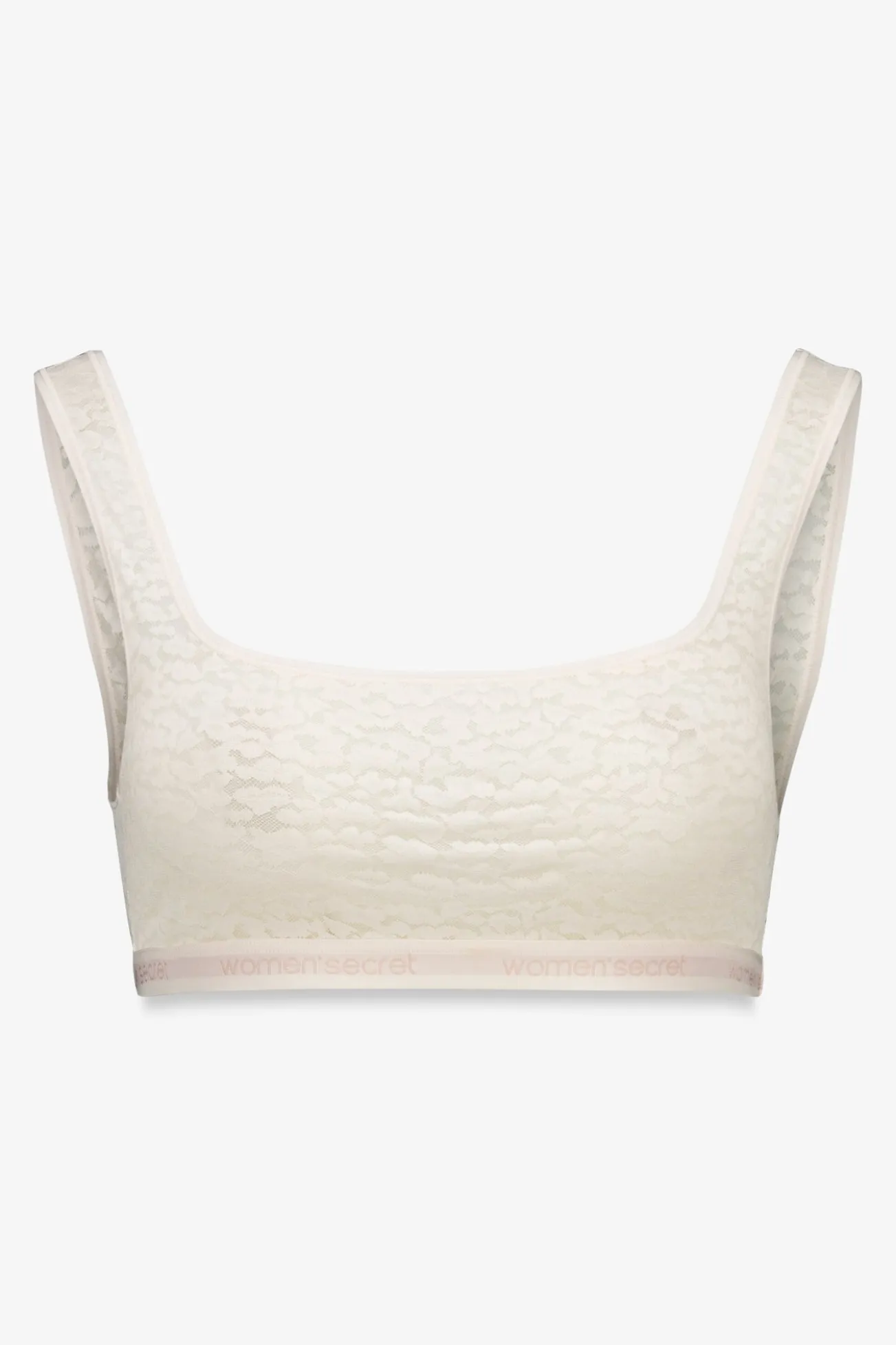 Sujetador top animal print marfil