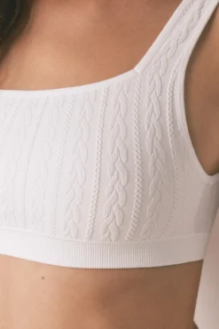 Sujetador top seamless tricot blanco