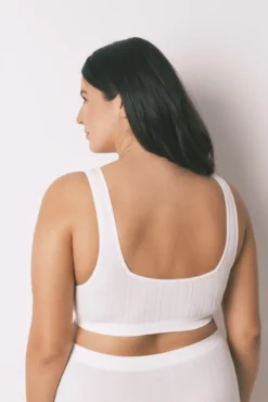 Sujetador top seamless tricot blanco