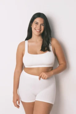 Sujetador top seamless tricot blanco