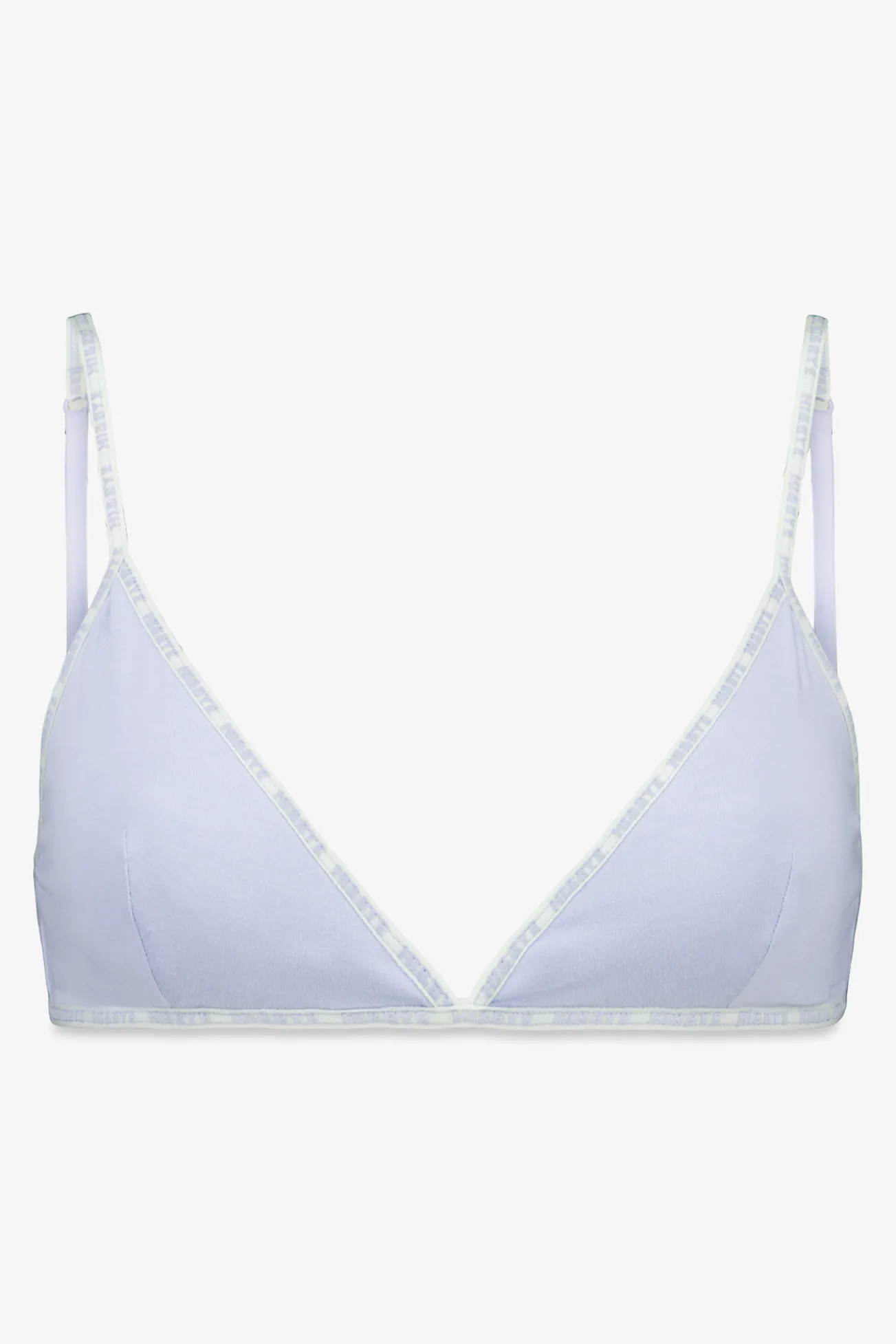 Sujetador triangular algodón copas extraíbles azul