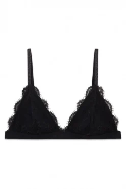 Sujetador triangular encaje negro