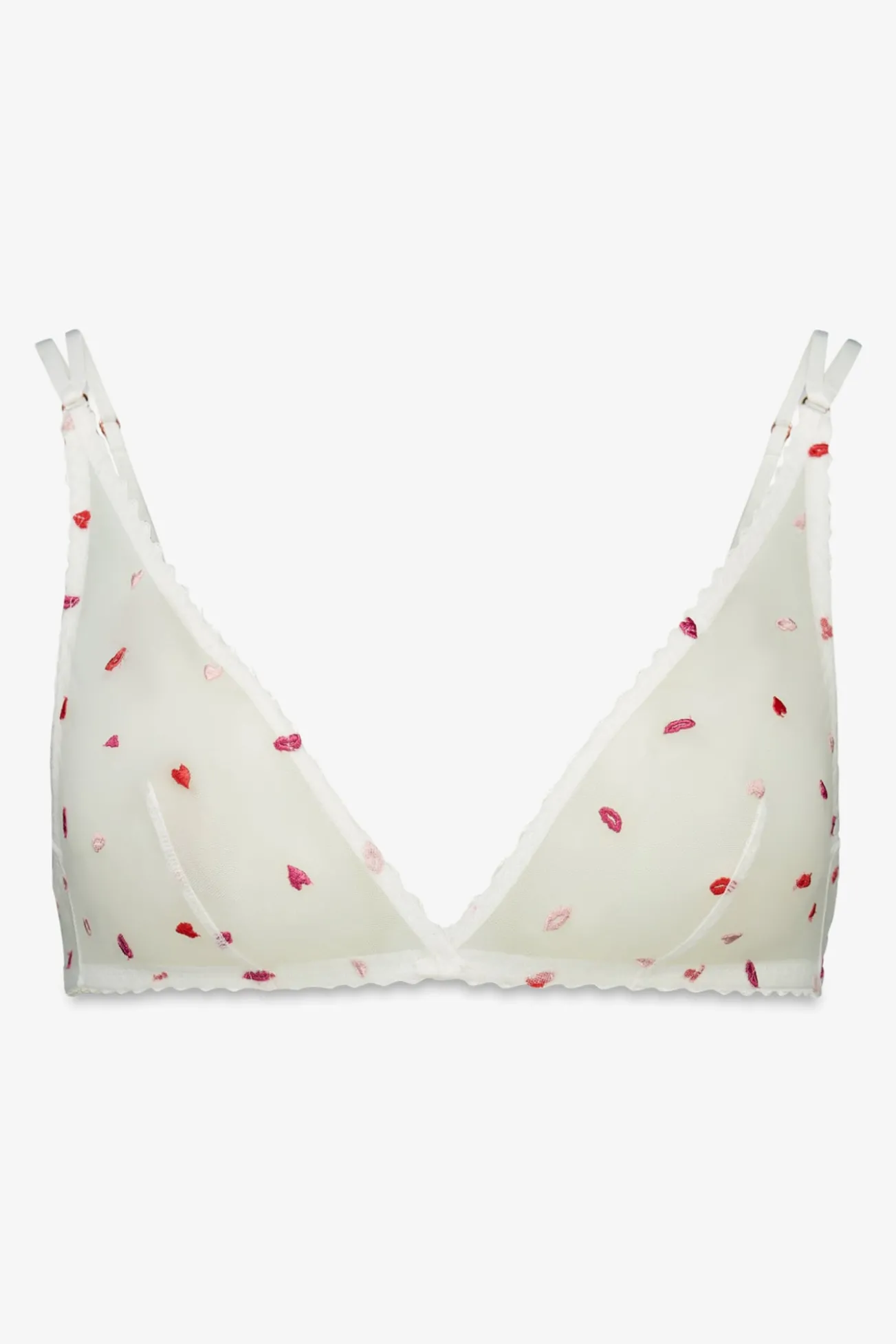 Sujetador triangular halter tul blanco FANTASTIC