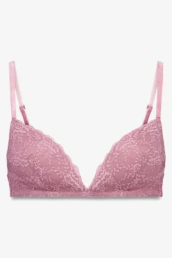 Sujetador triangular LOVELY encaje rosa