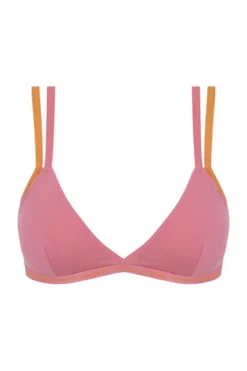 Sujetador triangular mesh rosa