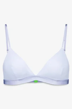 Sujetador triangular microfibra brillo azul claro