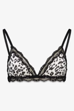 Sujetador triangular NATURAL animal print negro