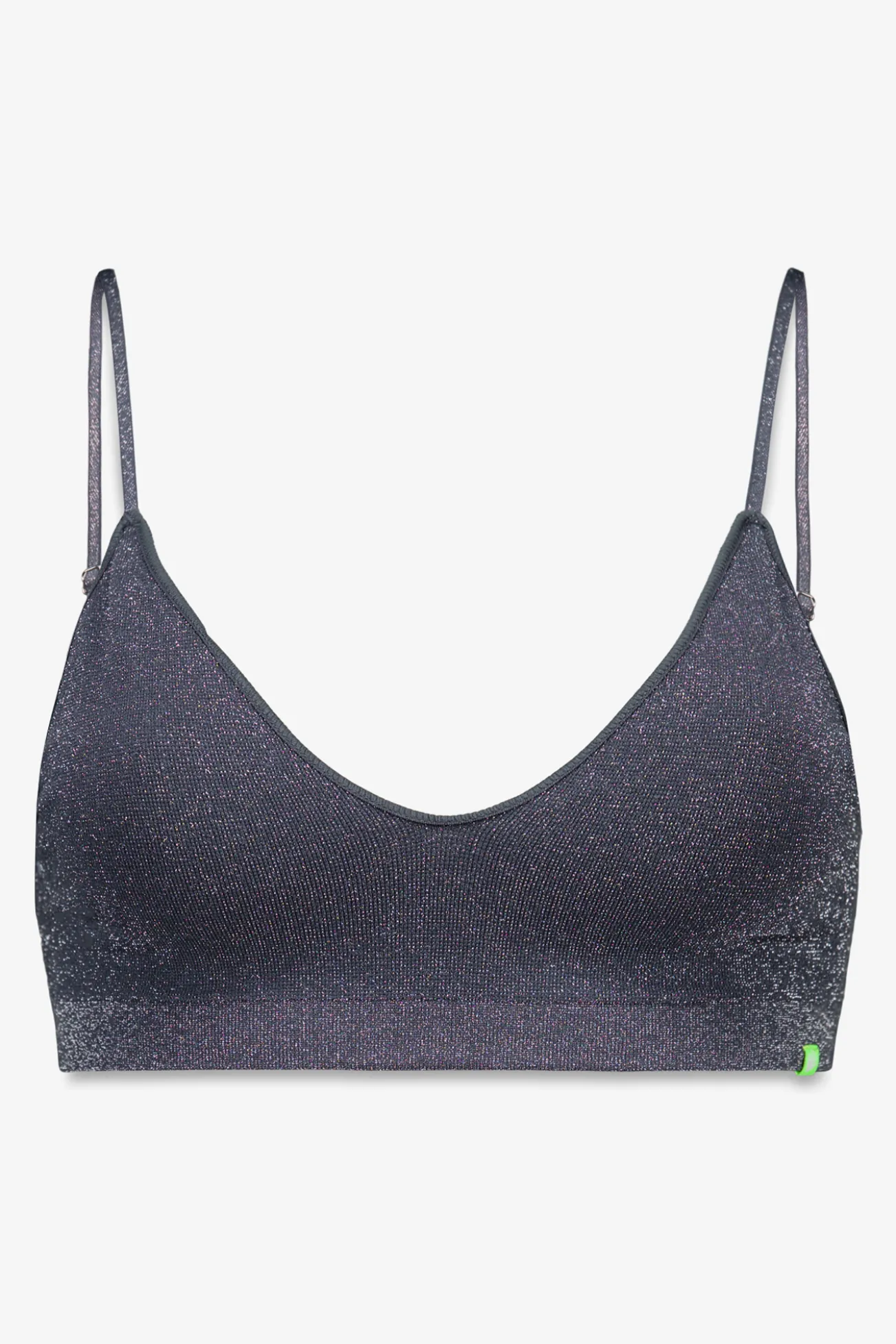 Sujetador triangular negro Seamless lurex